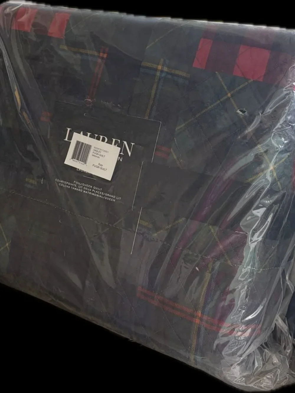 Polo Ralph Lauren Hadley Soft Cotton Diamond Checked Quilt Coverlet Full/Queen